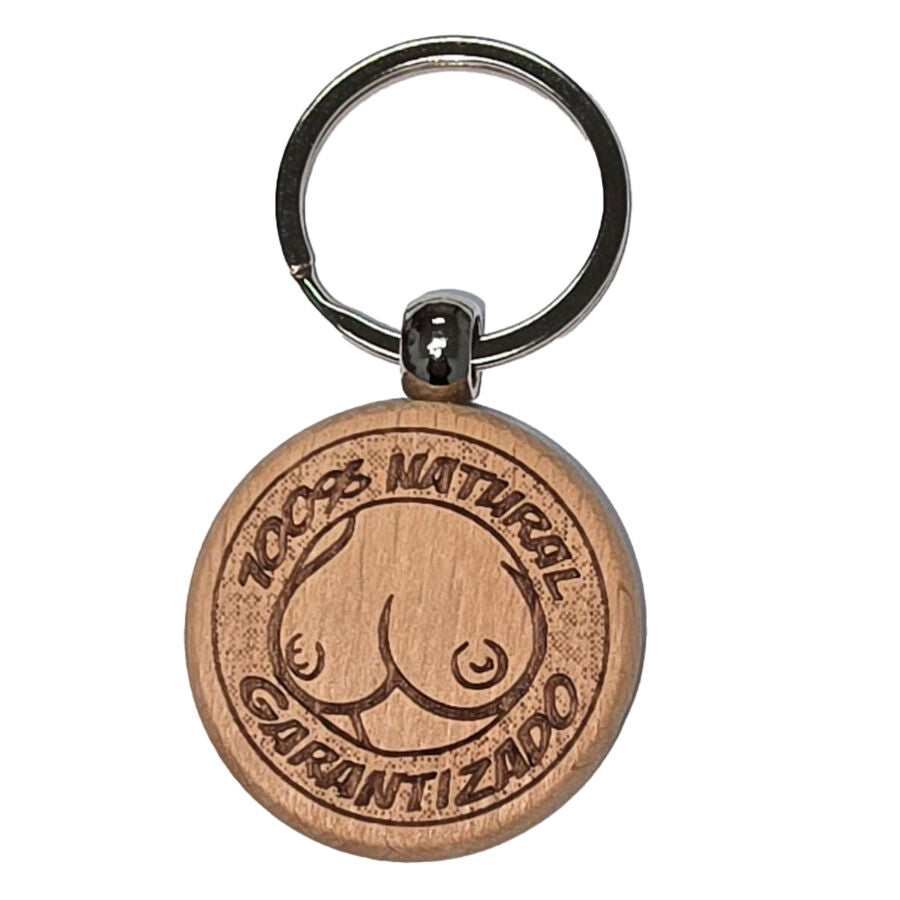 DIABLO PICANTE - PORTE-CLÉS EN BOIS EN FORME DE POITRINE