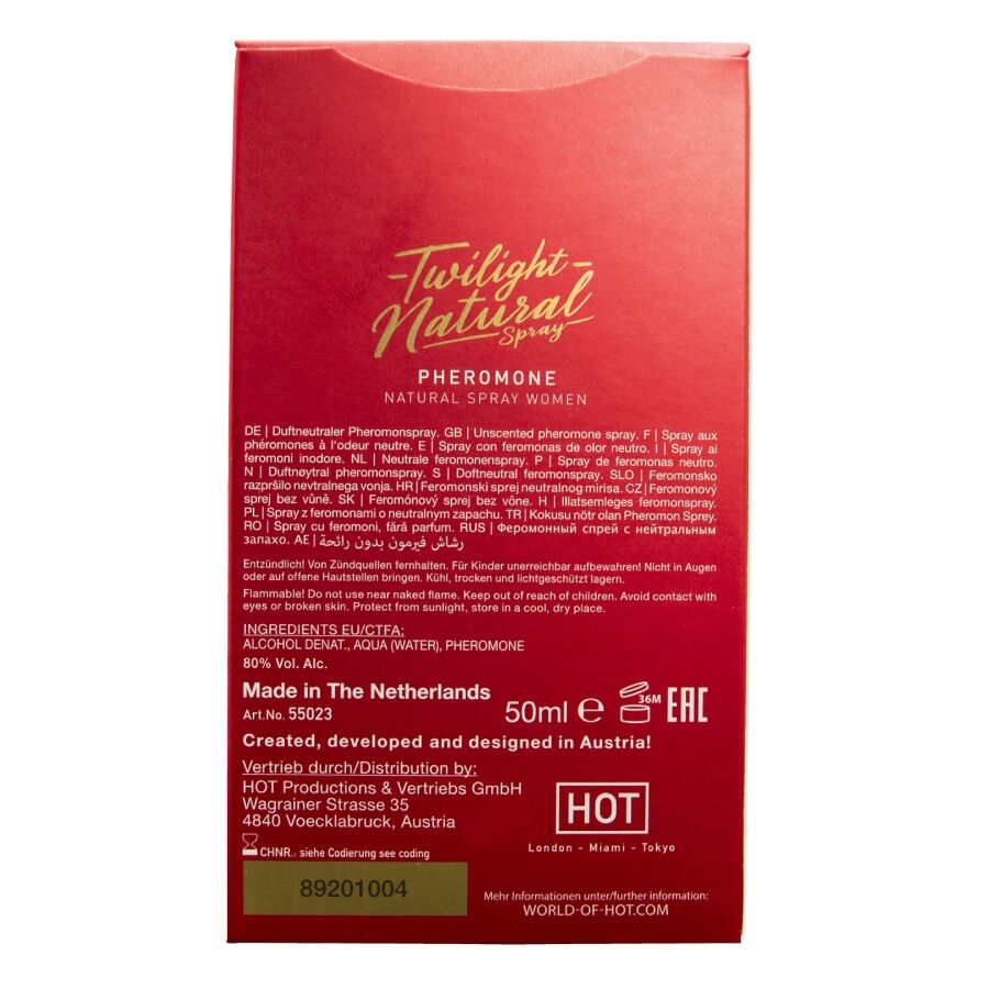HOT - PHÉROMONE TWILIGHT NATURELLE POUR FEMMES 50 ML
