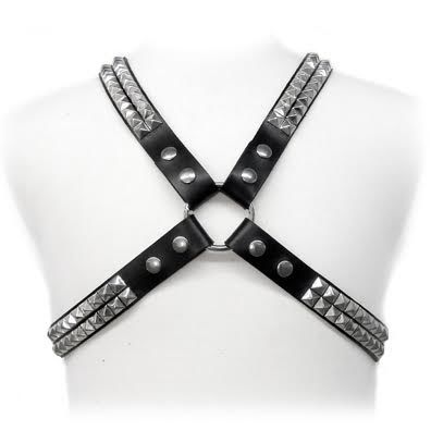 LEATHER BODY - HARNAIS CLOUS PYRAMIDAUX