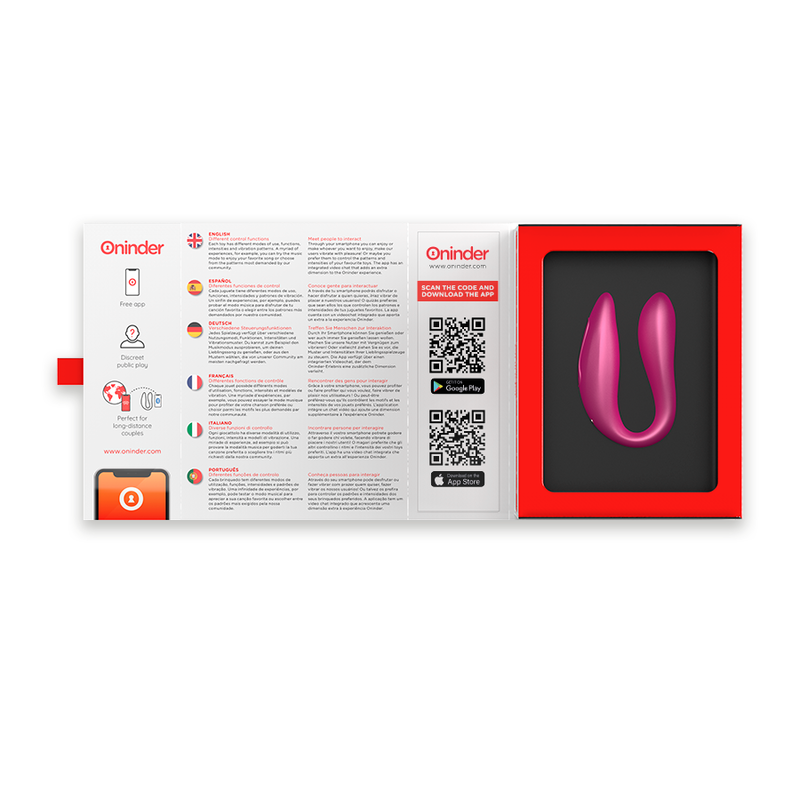 ONINDER - LISBOA G-SPOT & CLITORAL STIMULATEUR ROSE - APPLICATION GRATUITE