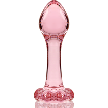 NEBULA SERIES BY IBIZA - PLUG ANAL MODÈLE 2 VERRE BOROSILICATE ROSE 11 CM -O- 3.5 CM