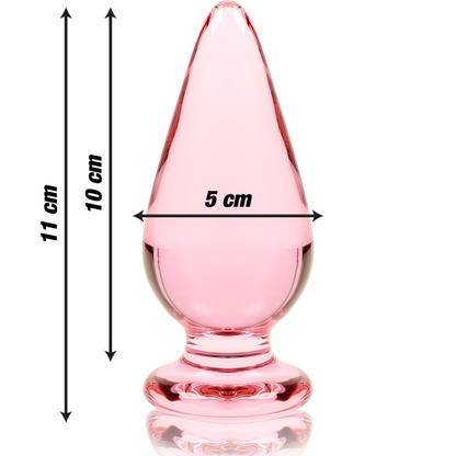 NEBULA SERIES BY IBIZA - PLUG ANAL MODÈLE 4 VERRE BOROSILICATE ROSE 11 CM -O- 5 CM
