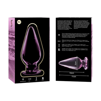 NEBULA SERIES BY IBIZA - PLUG ANAL MODÈLE 4 VERRE BOROSILICATE ROSE 11 CM -O- 5 CM