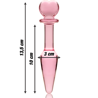 NEBULA SERIES BY IBIZA - PLUG ANAL MODÈLE 7 VERRE BOROSILICATE ROSE 13.5 CM -O- 3 CM