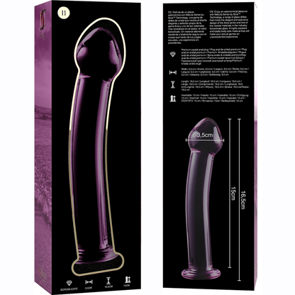 NEBULA SERIES BY IBIZA - MODÈLE 11 GODE EN VERRE BOROSILICATE ROSE 16 CM -O- 3 CM