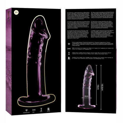 NEBULA SERIES BY IBIZA - MODÈLE 19 GODE EN VERRE BOROSILICATE ROSE 18.5 CM -O- 4 CM