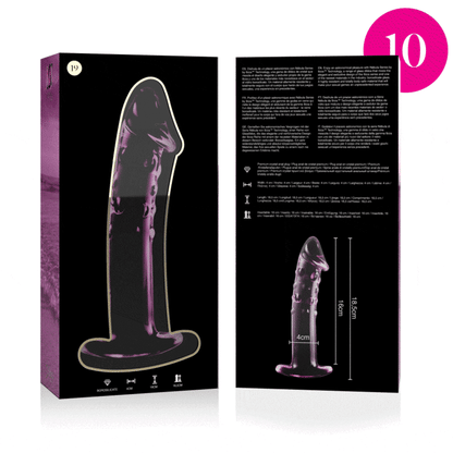NEBULA SERIES BY IBIZA - MODÈLE 19 GODE EN VERRE BOROSILICATE ROSE 18.5 CM -O- 4 CM