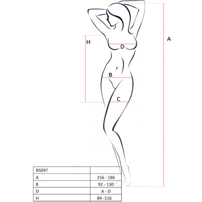 PASSION - BS097 BODYSTOCKING ROUGE TAILLE UNIQUE