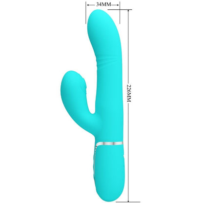 PRETTY LOVE - VIBRATEUR MULTIFONCTION G-SPOT VERT AQUA