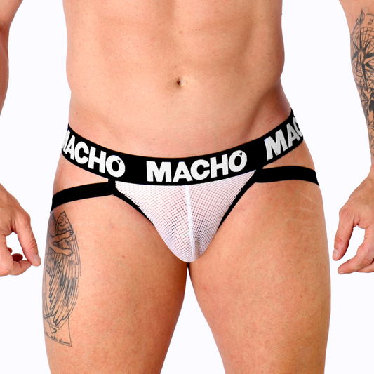 MACHO - MX26X1 JOCK GRID BLANC M