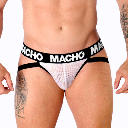 MACHO - MX26X1 JOCK GRID BLANC L