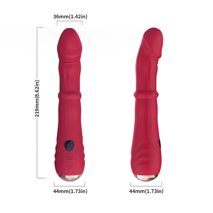 ARMONY - DILDO VIBRATEUR POINT A THERMO-RÉGLABLE ROUGE