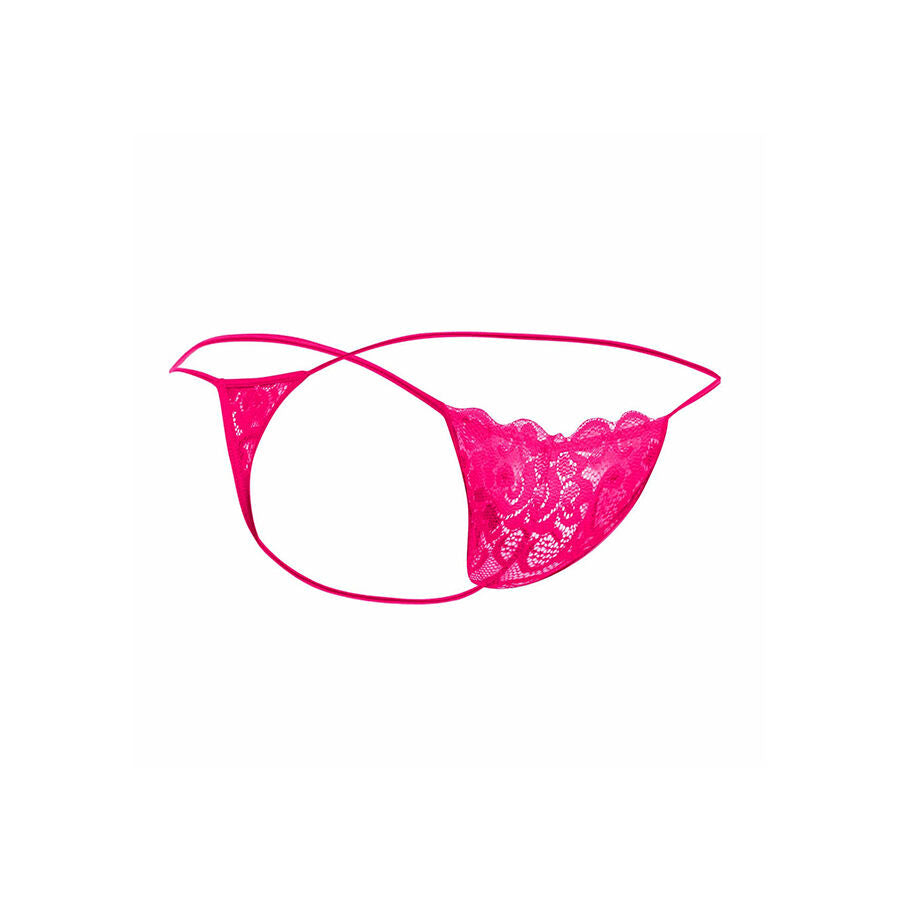 MOB - STRING EN DENTELLE ROSE TAILLE S/M