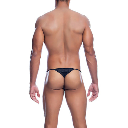 MOB - STRING EN V EN MICROFIBRE NOIR TAILLE L/XL