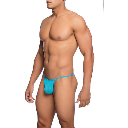 MOB - STRING TRANSPARENT EN T AQUA TAILLE L/XL