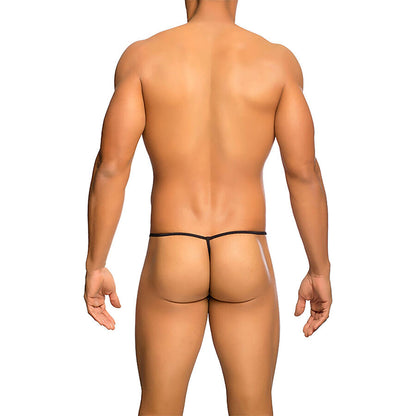 MOB - STRING TRANSPARENT EN FORME DE T NOIR TAILLE S/M