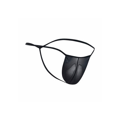 MOB - STRING TRANSPARENT EN FORME DE T NOIR TAILLE S/M