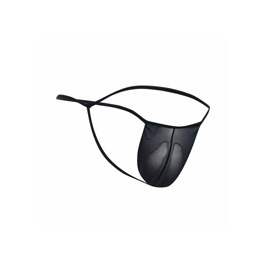 MOB - STRING TRANSPARENT EN FORME DE T NOIR TAILLE L/XL