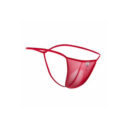 MOB - STRING TRANSPARENT EN FORME DE T ROUGE TAILLE S/M