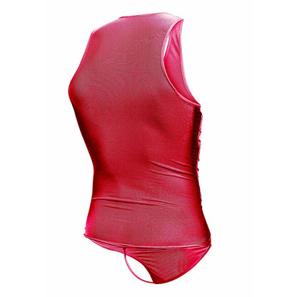 MOB - BODY TRANSPARENT ROUGE TAILLE S/M