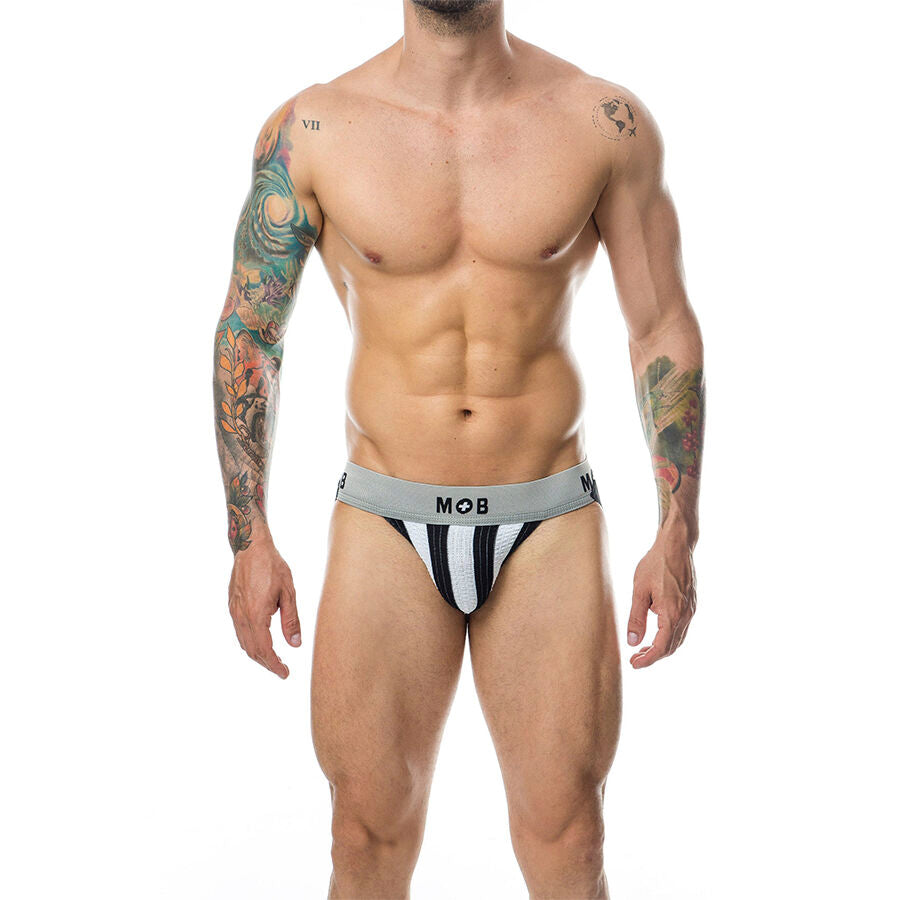 MOB - JOCK BLANC À RAYURES CLASSIQUES TAILLE XL