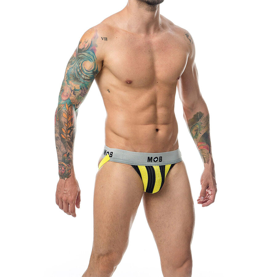 MOB - JOCK CLASSIQUE À RAYURES JAUNE TAILLE L