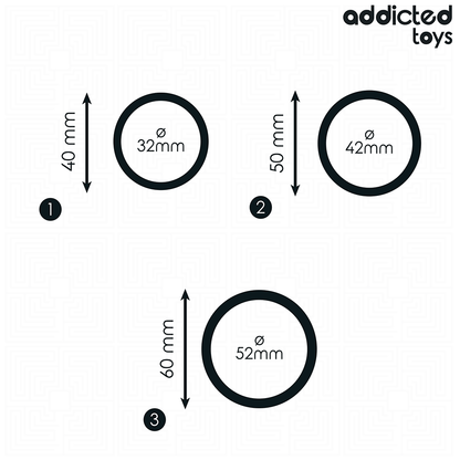 ADDICTED TOYS - LOT DE ANNEAUX EN SILICONE MODÈLE 2