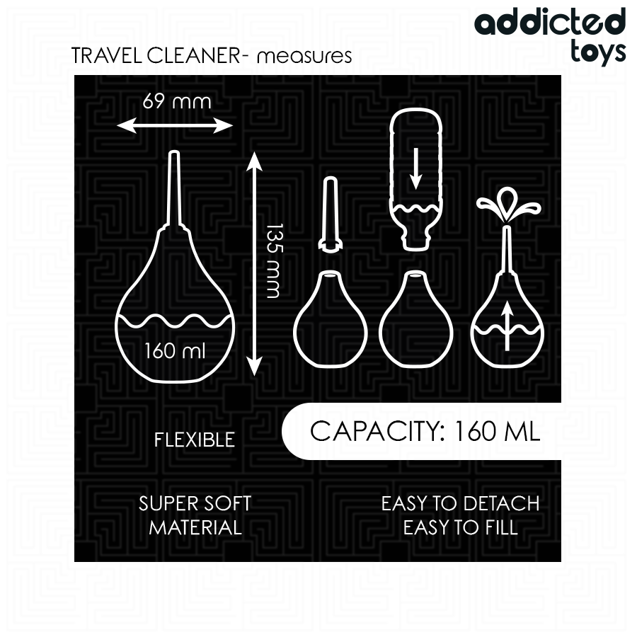 ADDICTED TOYS - NETTOYANT ANAL DE VOYAGE TAILLE M 160 ML