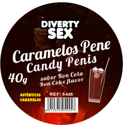 DIABLO PICANTE - 20 BONBONS AU PÉNIS SAVEUR RON COLA