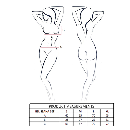 PASSION - ENSEMBLE SOUTIEN-GORGE + STRING BELISSANA BLEU L/XL