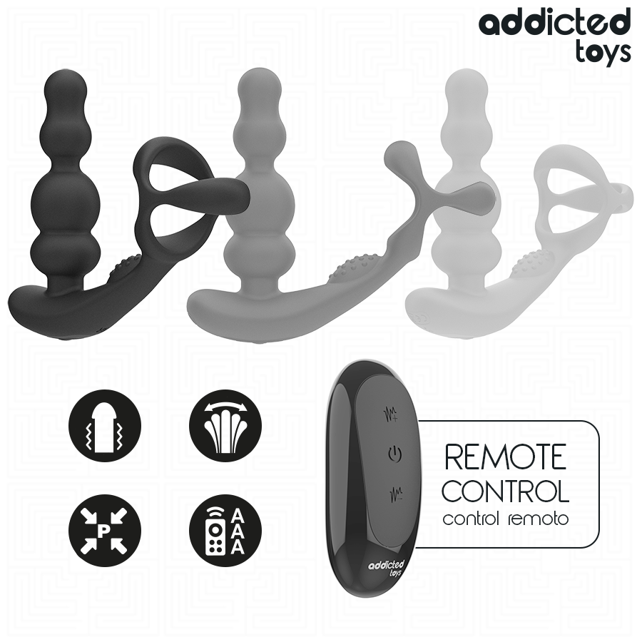 ADDICTED TOYS - MASSEUR DE PROSTATE ROTATIF À TÉLÉCOMMANDE