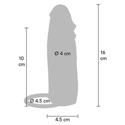 GET REAL - MANCHON PÉNIS VIBRANT EN SILICONE HYDRATANT CARAMEL 16 CM