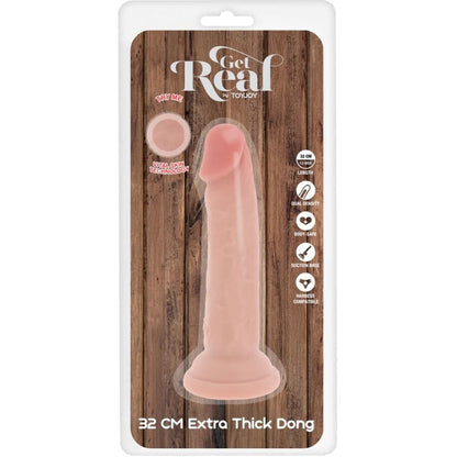 GET REAL - PÉNIS DE LUXE ÉPAIS DOUBLE DENSITÉ EN TPE 32 CM