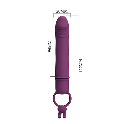 PRETTY LOVE - CORA VIBRATEUR EN FORME DE PÉNIS AVEC ANNEAU DE RÉSISTANCE
