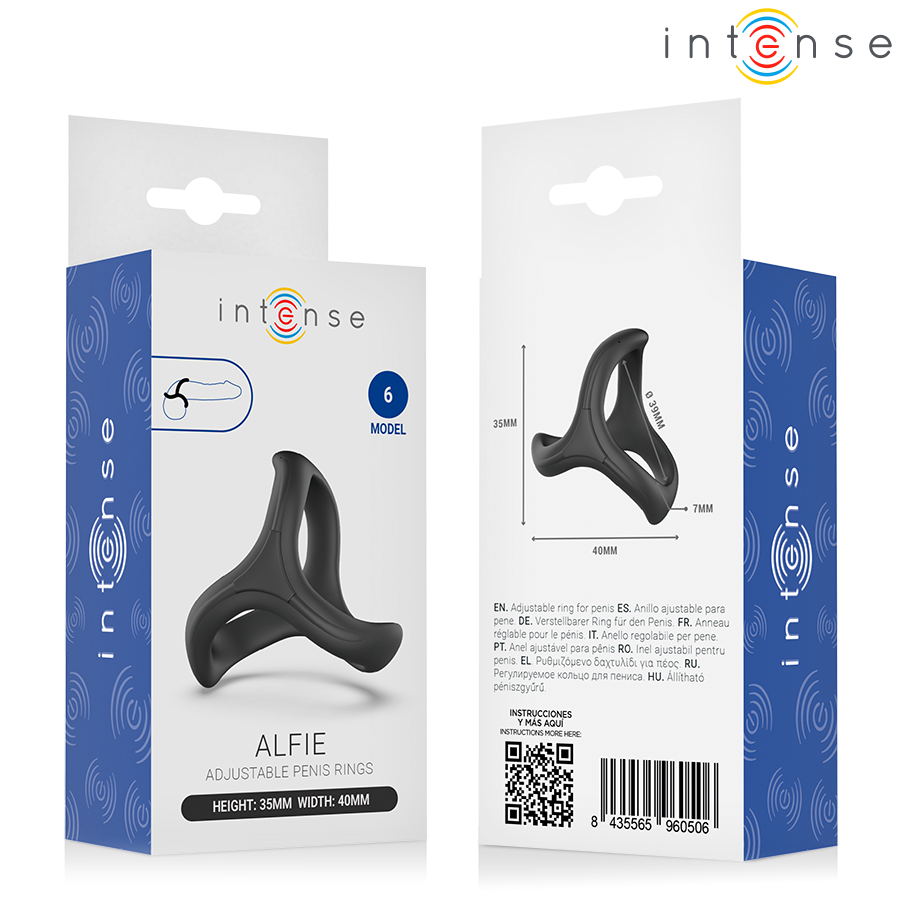 INTENSE - ALFIE ANNEAU PÉNIS TRIPLE RÉGLABLE MODÈLE 6