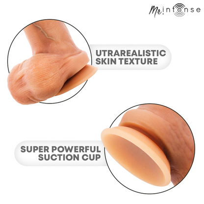 MR INTENSE - BRUCE L PÉNIS ULTRA-RÉALISTE AVEC TESTICULES 23 CM -Ø- 5,2 CM
