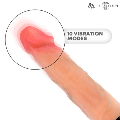 MR INTENSE - JEAN VIBRATEUR HAUT ET BAS AVEC EFFET CHAUFFANT 24 CM -Ø- 3,8 CM