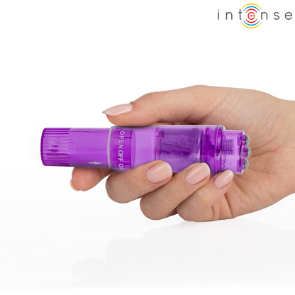 INTENSE - MINI MASSEUR KURT AVEC 4 TÊTES INTERCHANGEABLES VIOLETTE
