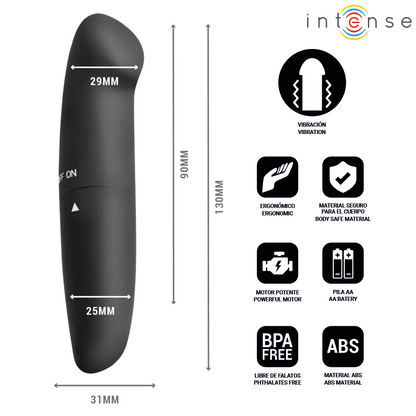 INTENSE - PHIL VIBRATEUR SOUS-TÊTE G NOIR 13 CM