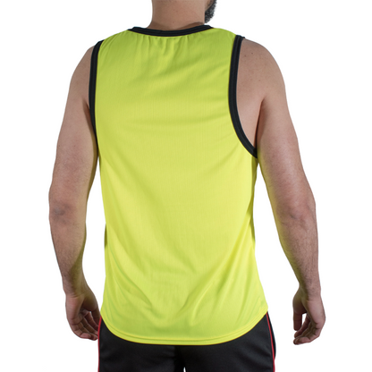 MACHO - CMV001 T-SHIRT DE SPORT JAUNE S/M