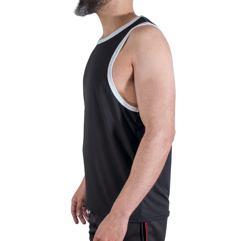 MACHO - CMV004 T-SHIRT DE SPORT NOIR TAILLE S/M