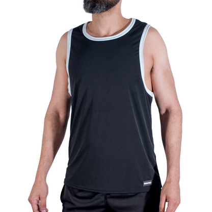 MACHO - CMV004 T-SHIRT DE SPORT NOIR TAILLE S/M