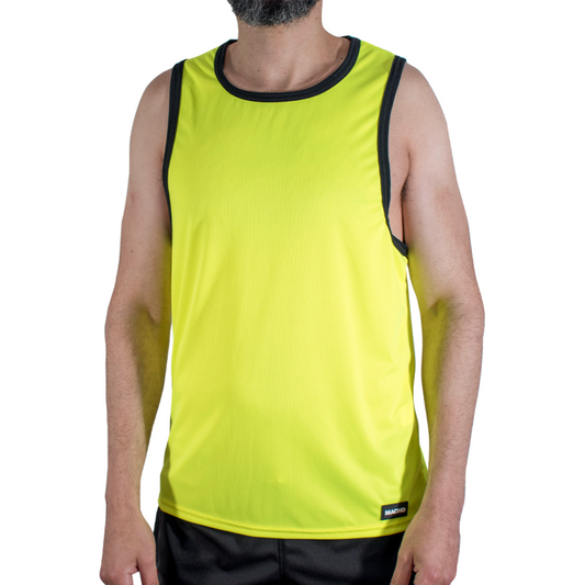MACHO - CMV001 T-SHIRT DE SPORT JAUNE L/XL