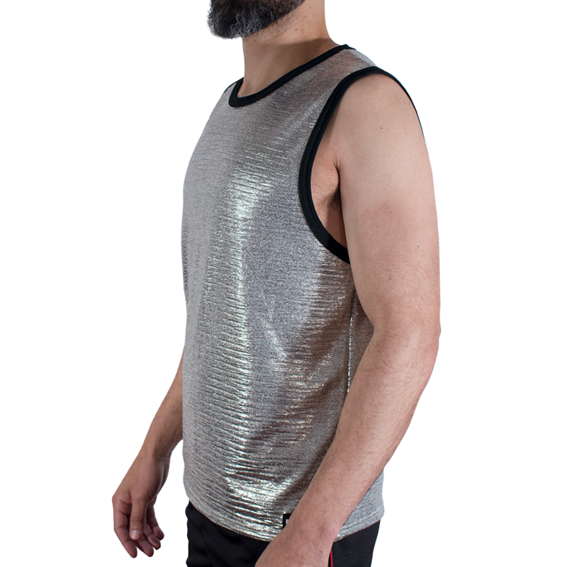 MACHO - T-SHIRT À PAILLETTES FINES L/XL