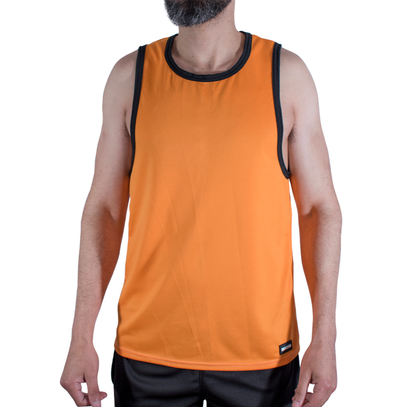 MACHO - CMV005 T-SHIRT DE SPORT ORANGE L/XL