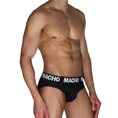 MACHO - MCH007 CLASSIQUE SLIP NOIR + NOIR L