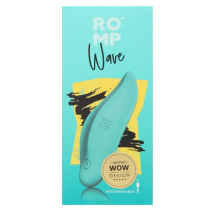 ROMP - WAVE VIBRATEUR STIMULATEUR CLITORIAL FORME ERGONOMIQUE VERT D'EAU