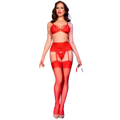 CHILIROSE - CR 4895 ENSEMBLE 5 PIÈCES ROUGE M