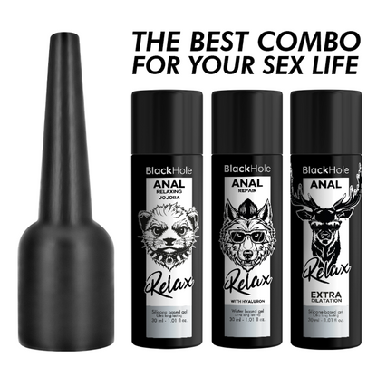 BLACK HOLE - APPLICATEUR DE LUBRIFIANT ANAL TAILLE S 30 ML