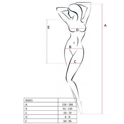 PASSION - FEMME BS025 BODYSTOCKING NOIR STYLE ROBE TAILLE UNIQUE